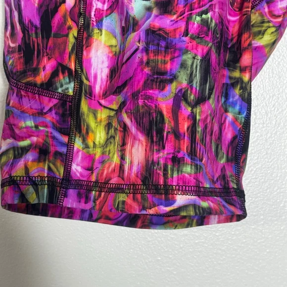 Lululemon Fast & Free High-Rise Crop 8" Shorts in Hyper Flow Pink Multi Pattern - Picture 3 of 9